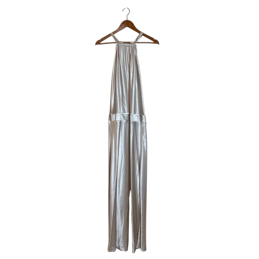 Sheike‎ beige satin slip maxi dress. Size 8 AU
